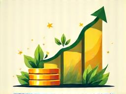 Chart showing increasing yields with a leaf