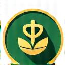 Token with leaf emblem icon